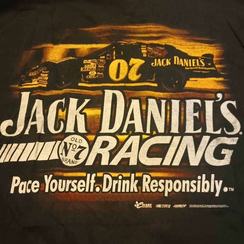 NASCAR Racing Jack Daniels 2008 Mens XL Black Shirt